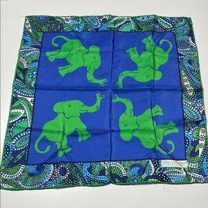 Lilly Pulitzer Via Palm Beach Rare Vintage Hand Rolled 18” Made in Italy Scarf